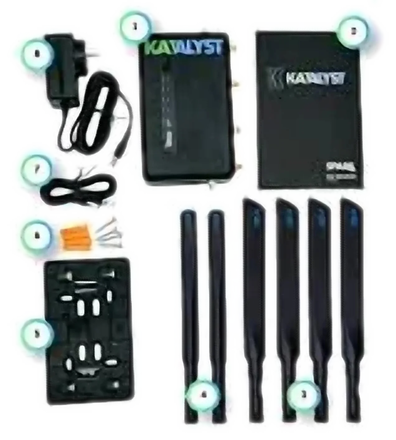 The Spark router and its kit, ready to move
